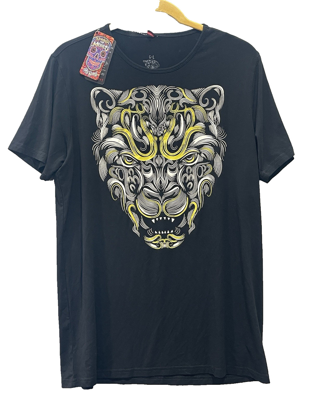 Ay Guey Graphic (Jaguar) Shirt Men’s Black Short Sleeves Tee Shirt Size L NWT